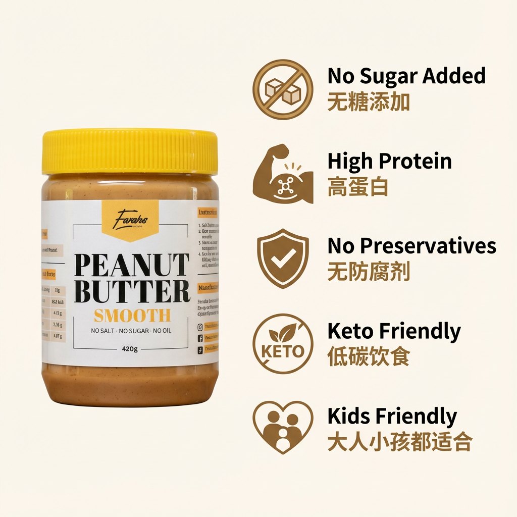 零添加糖顺滑花生酱
