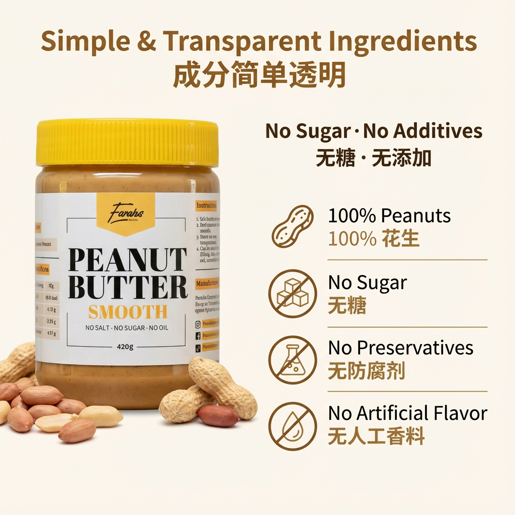 零添加糖顺滑花生酱